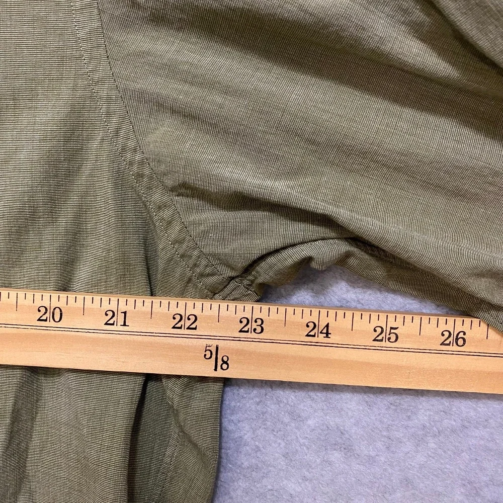 J CREW Men's Large Olive Green 100% Cotton Long Sleeve Casual Button Up Shirt